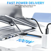8-in-1 USB-C Laptop Stand | Docking Station & Ergonomic Riser