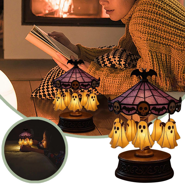 Halloween Enchanted Lamp 🎃 | Portable Night Light with Gothic Glow !