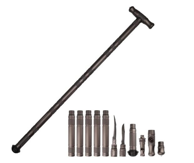 Aluminum Alloy Hiking Alpenstock – Multifunctional Outdoor Walking Stick