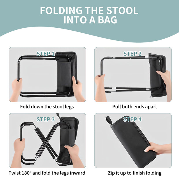 Fold, Pack, Go – The Ultimate Travel Stool!