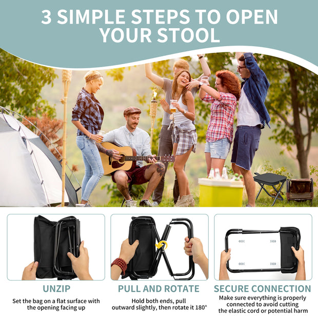 Fold, Pack, Go – The Ultimate Travel Stool!
