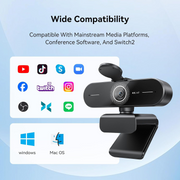 🎥Smart Camera C60E – Ultra HD 4K/2K/1080P Webcam with Auto Focus！