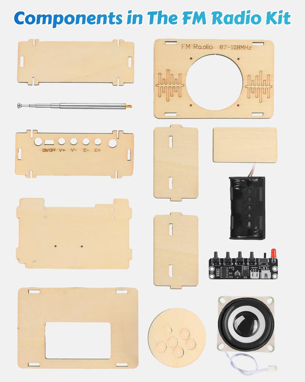 STEM DIY FM Radio Kit – Electronic Circuit Building Project for Kids & Teens