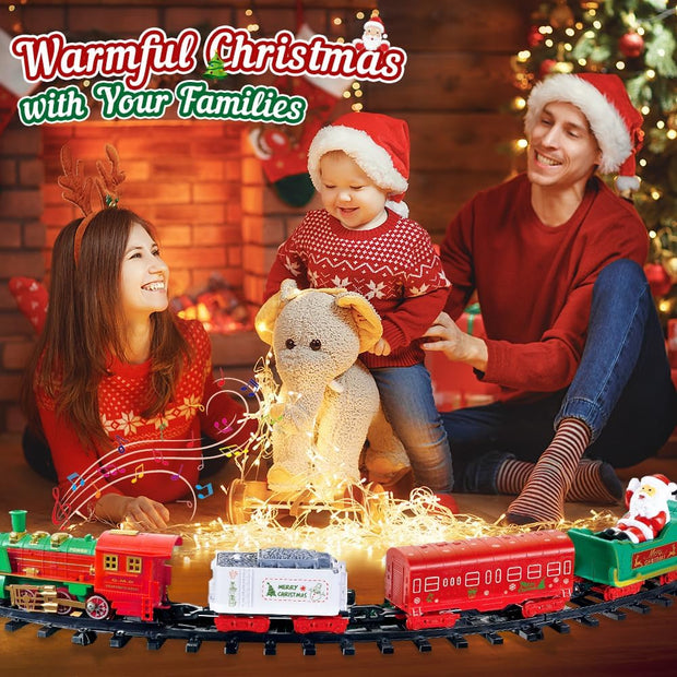 🚀Hanging Christmas Train Set | 2-in-1 Light & Sound Holiday Train Toy!