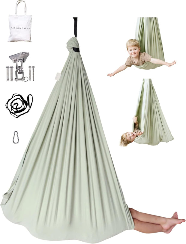 🏠 Indoor & Outdoor Sensory Swing – Relax, Spin & Play with Double-Layer Cotton Comfort! 💫