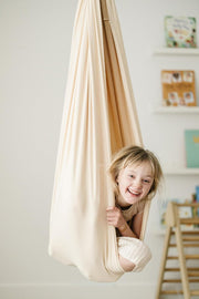 🏠 Indoor & Outdoor Sensory Swing – Relax, Spin & Play with Double-Layer Cotton Comfort! 💫