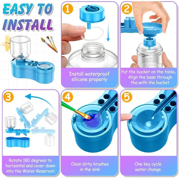 🌟 Unlock Your Full Artistic Potential with the 5-in-1 Brush Cleaner!