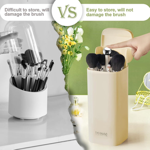 💄 Smart Glam Organizer – Automatic Lift Makeup Brush Holder