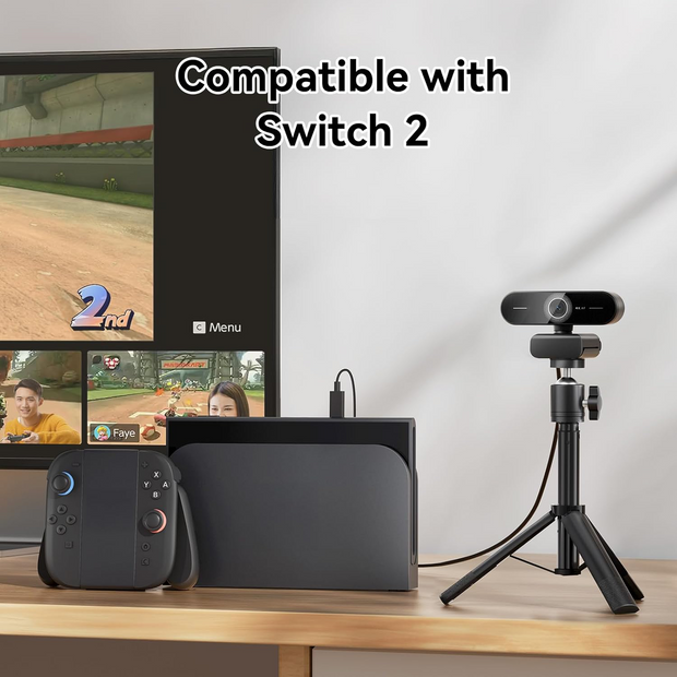 🎥Smart Camera C60E – Ultra HD 4K/2K/1080P Webcam with Auto Focus！