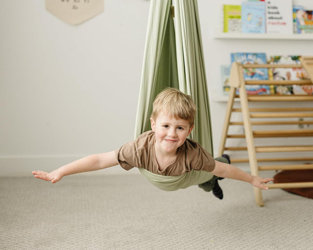 🏠 Indoor & Outdoor Sensory Swing – Relax, Spin & Play with Double-Layer Cotton Comfort! 💫