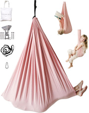 🏠 Indoor & Outdoor Sensory Swing – Relax, Spin & Play with Double-Layer Cotton Comfort! 💫