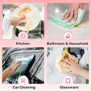 Microfiber Cleaning Cloth Roll – 75-Pack Tear-Off Towels | Reusable, Scratch-Free Dishcloth