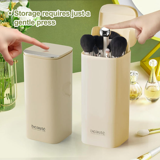 💄 Smart Glam Organizer – Automatic Lift Makeup Brush Holder