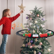 🚀Hanging Christmas Train Set | 2-in-1 Light & Sound Holiday Train Toy!