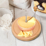 Wooden Cheese Roller – Stainless Steel Cheese Slicer for Cheese & Chocolate