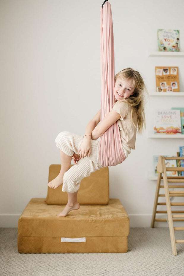 🏠 Indoor & Outdoor Sensory Swing – Relax, Spin & Play with Double-Layer Cotton Comfort! 💫