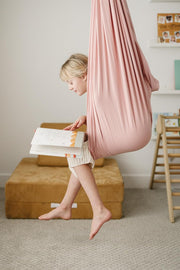 🏠 Indoor & Outdoor Sensory Swing – Relax, Spin & Play with Double-Layer Cotton Comfort! 💫