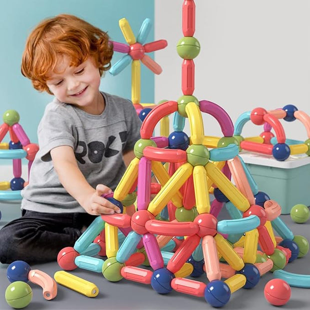 Magnetic Balls & Sticks Building Set | Educational Magnetic Construction Toys！