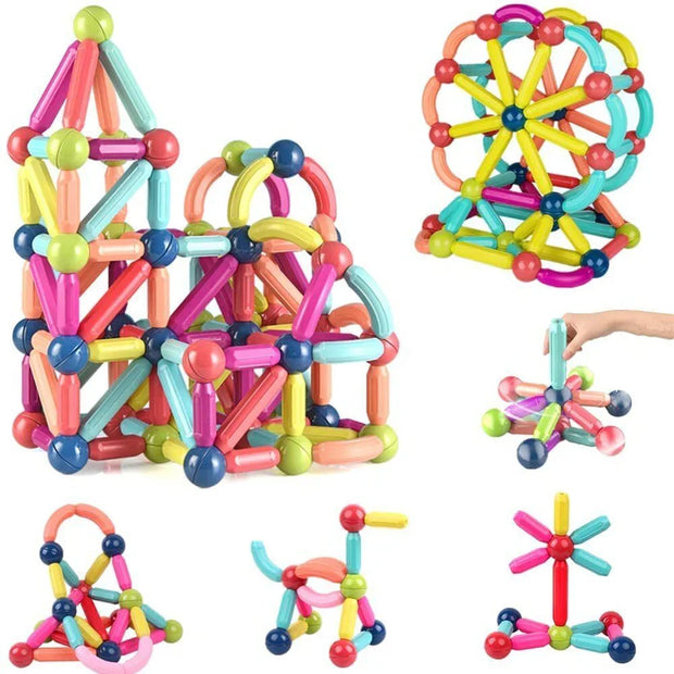 Magnetic Balls & Sticks Building Set | Educational Magnetic Construction Toys！