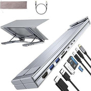 8-in-1 USB-C Laptop Stand | Docking Station & Ergonomic Riser
