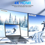8-in-1 USB-C Laptop Stand | Docking Station & Ergonomic Riser