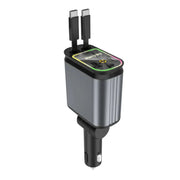 All-in-One Car Charger | Retractable Dual Cables | Fast Multi-Device Charging