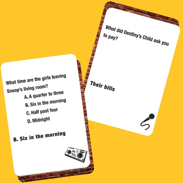 🏆 90s & 2000s Hip-Hop & R&B Trivia Edition – Classic Lyrics & Challenge Cards Game